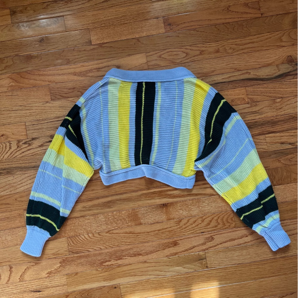 Urban Outfitters Cropped Striped Knit Sweater - Picture 4 of 5